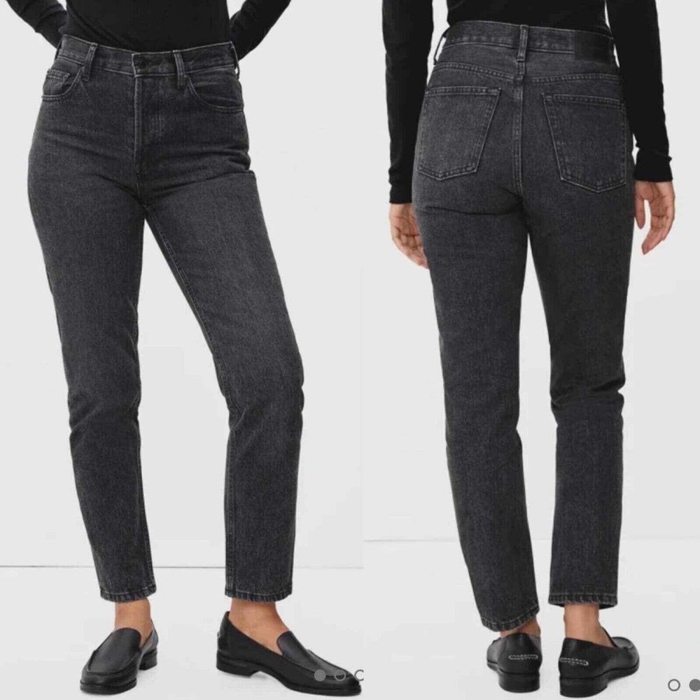 Everlane Washed Black The Cheeky Regular Straight Leg Jean Size 34
